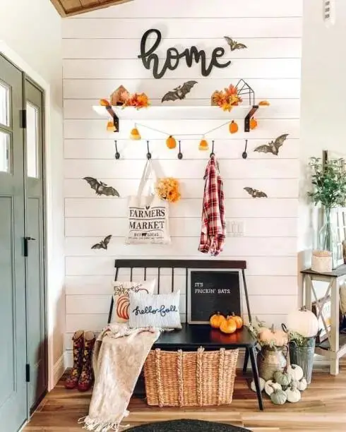 Bats and Pumpkin Decor