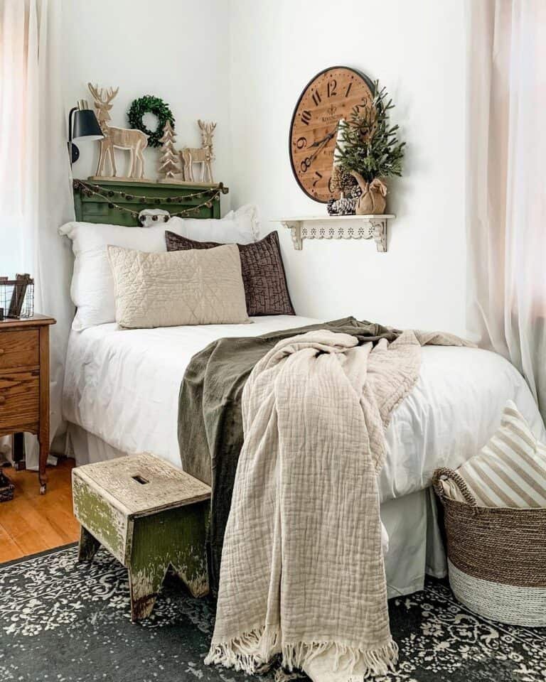 Bedroom Christmas Shelves