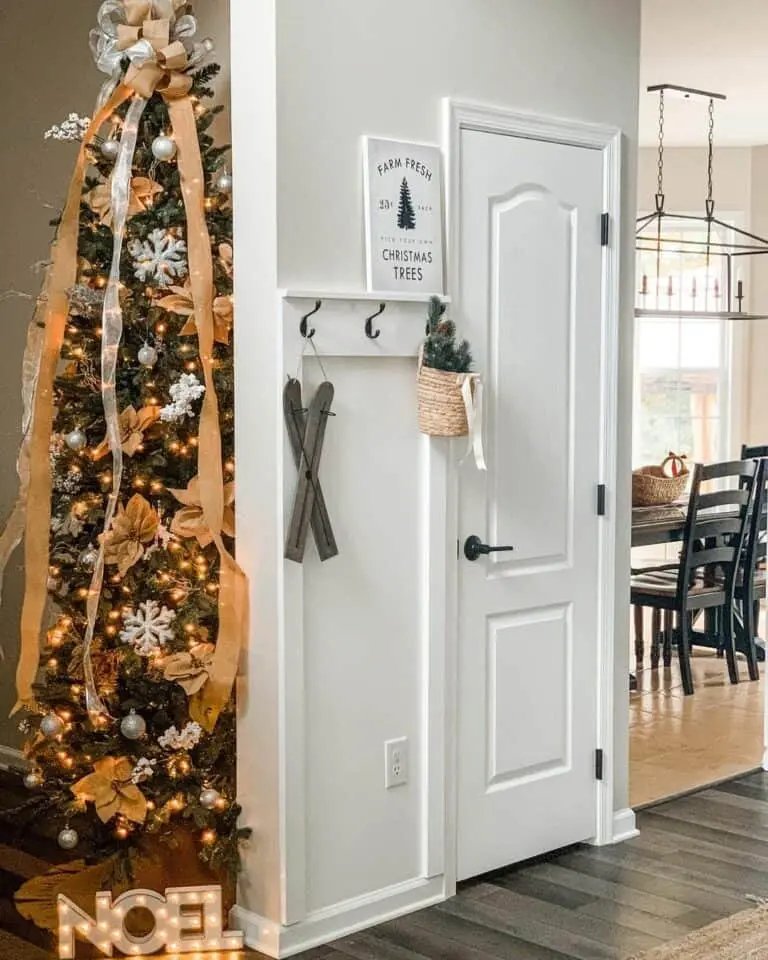 Beige White Tree
