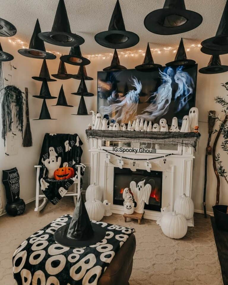 Black and White Halloween Decor