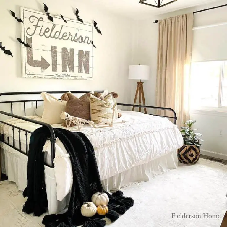 Black and White Skeleton Decor