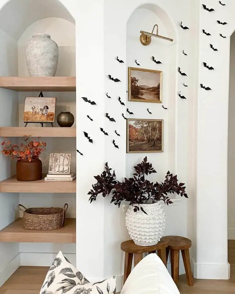 Black Bat Decorations in Arches