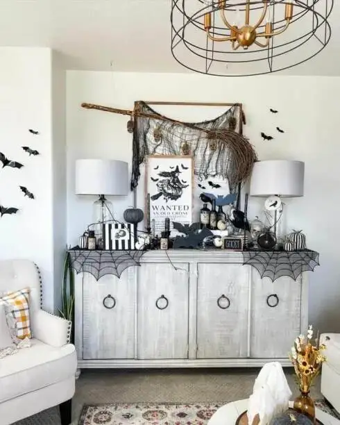 Black Bat Living Room Decor