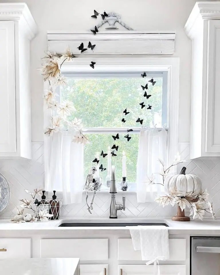Black Butterfly Kitchen Window