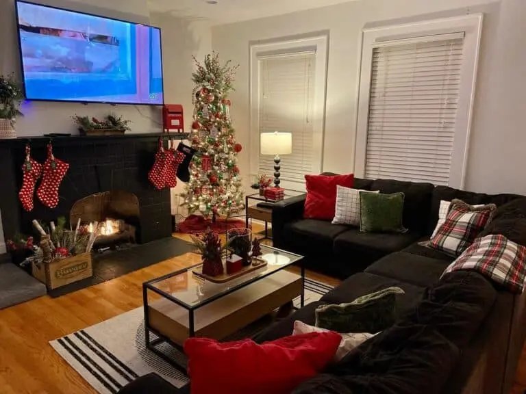 Black Fireplace Christmas