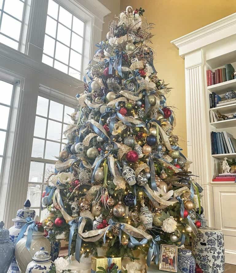 Blue White Tree