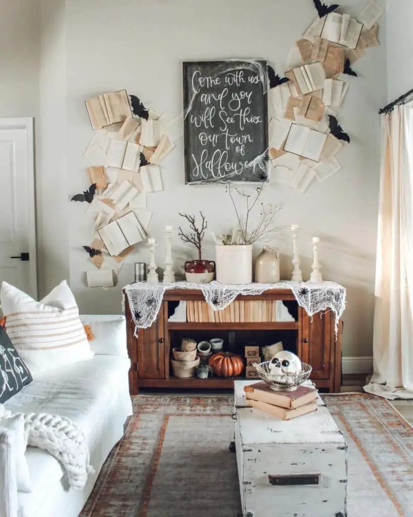 Book-Themed Wall Display
