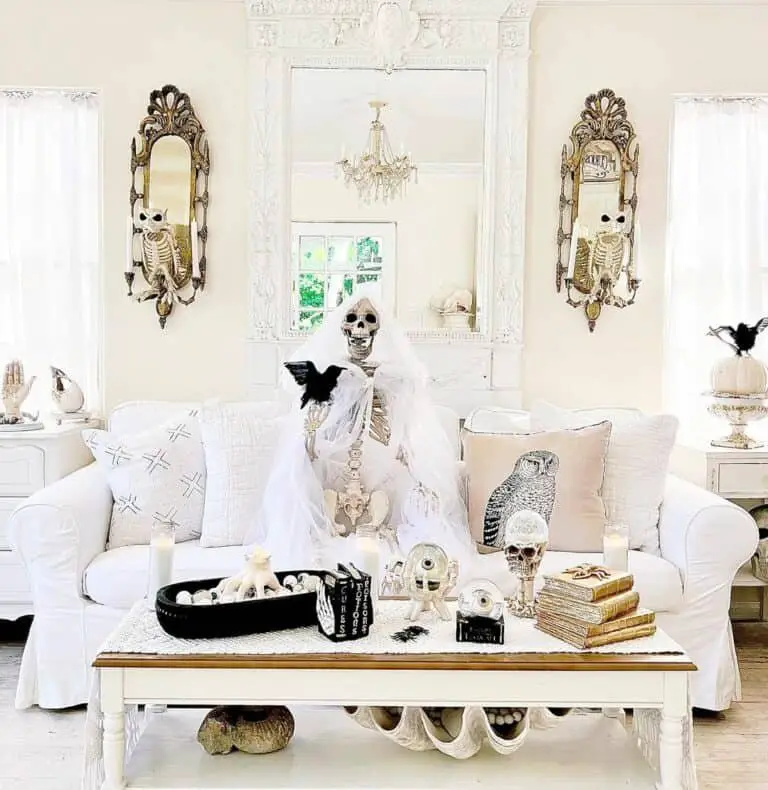 Bridal Skeleton Living Room Decor