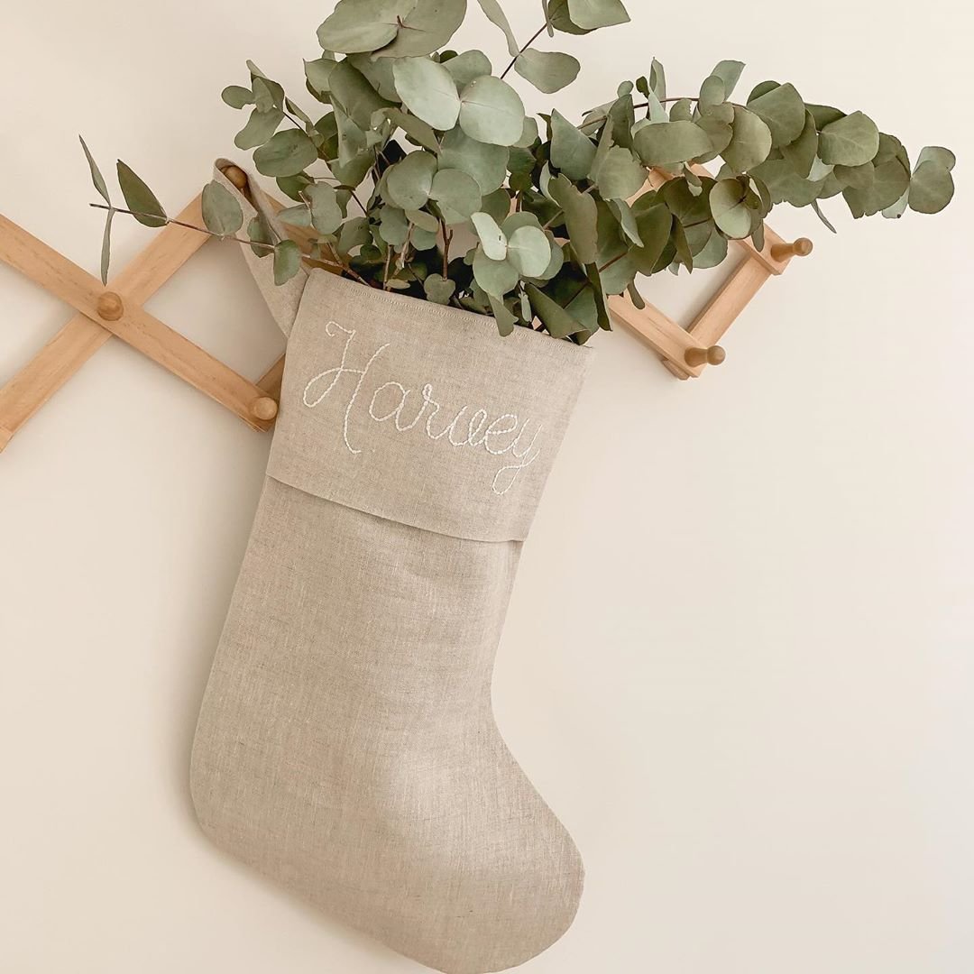 Brown Linen Stocking