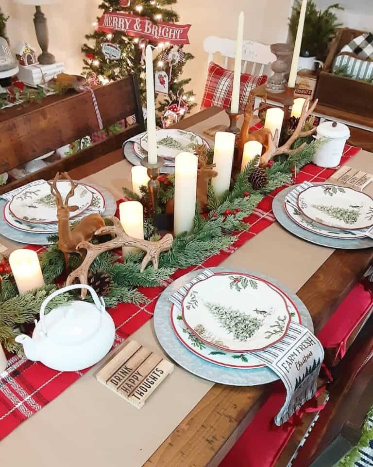 Brown Reindeer Centerpiece