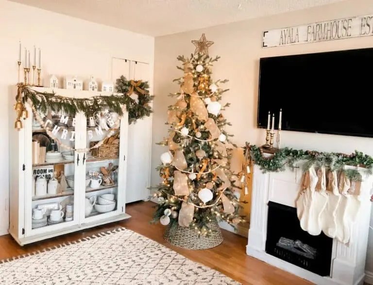 Burlap Garland Tree