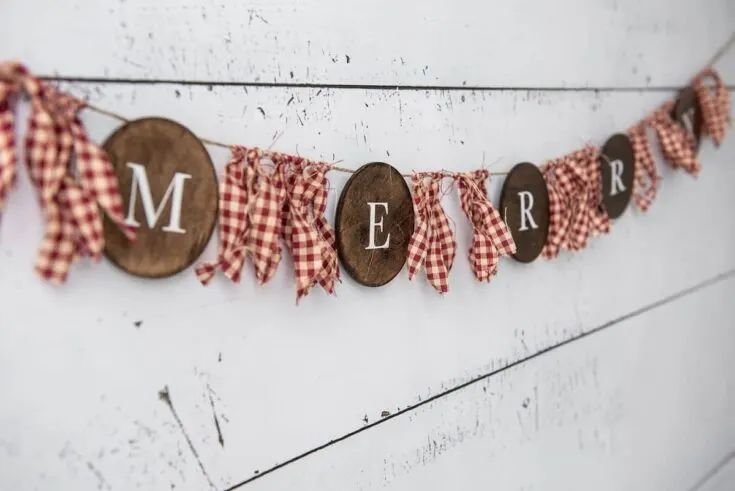 Burlap Holiday Banner
