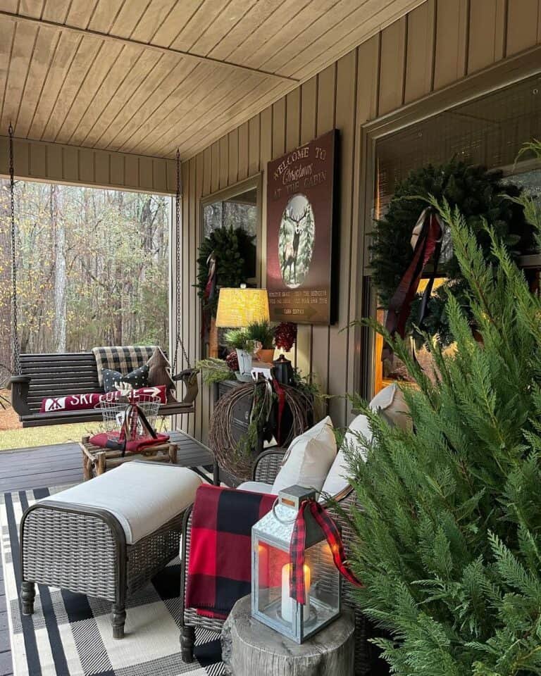 Cabin Porch Christmas