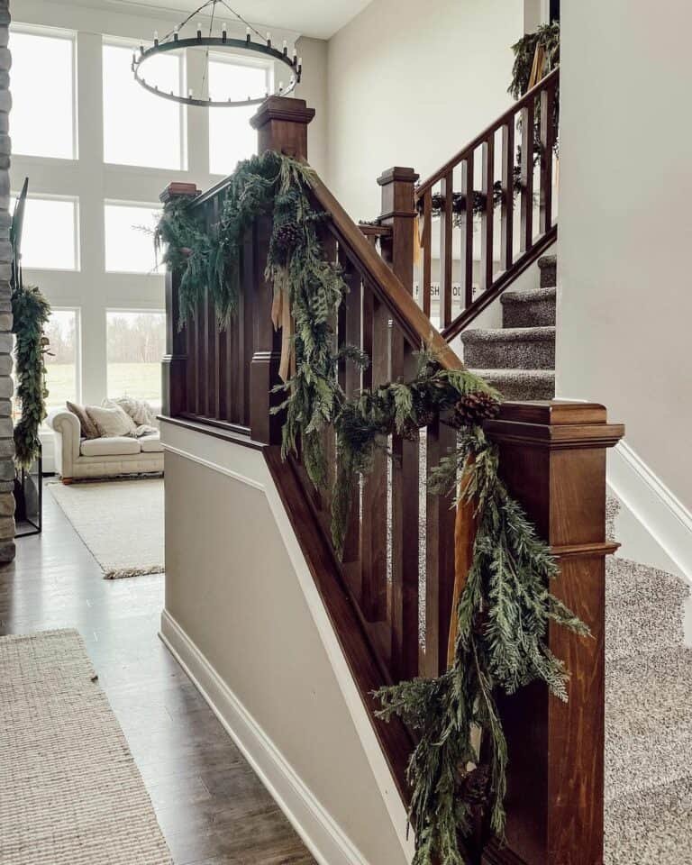 Carpeted Staircase Garlands