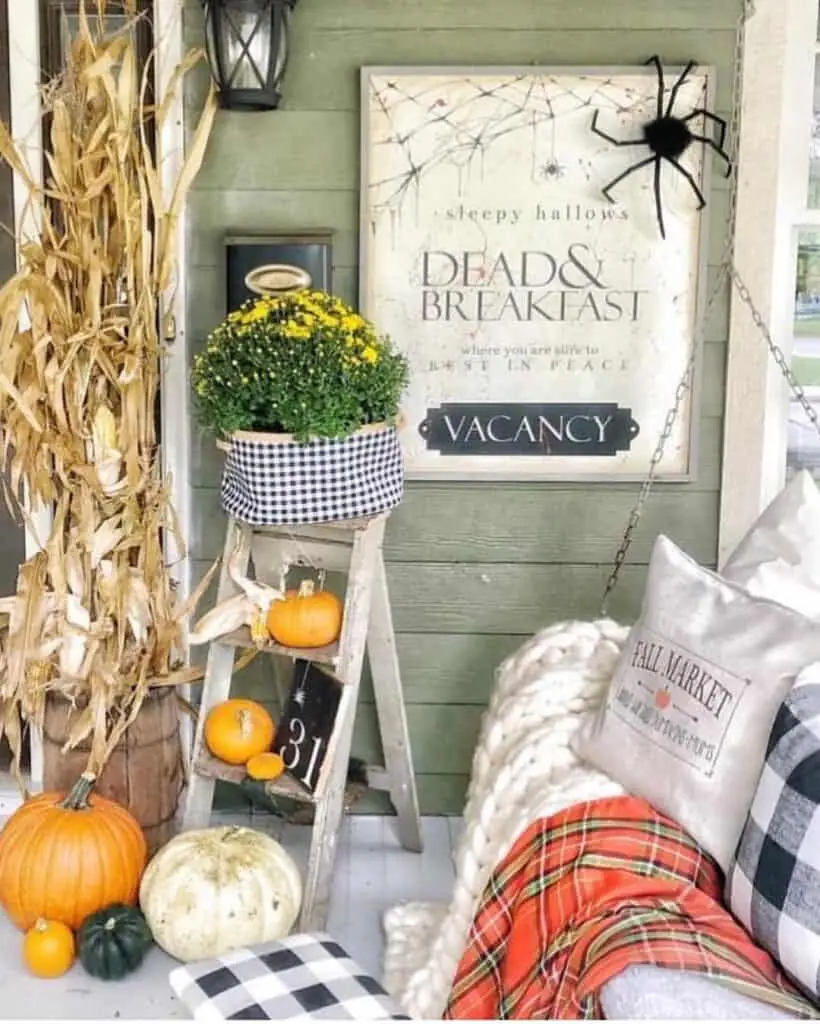Charming Spooky Porch Display