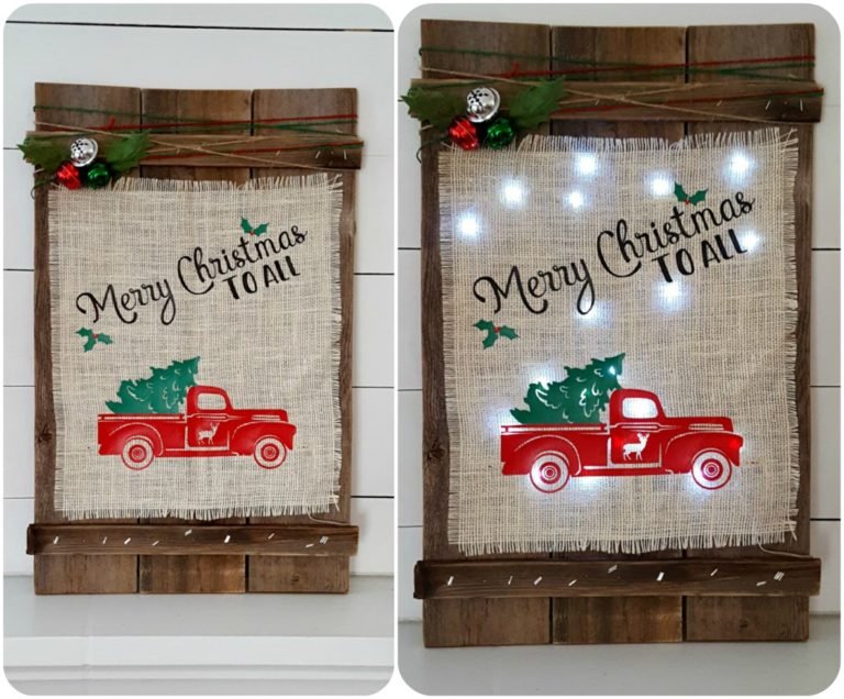 Christmas Burlap Sign