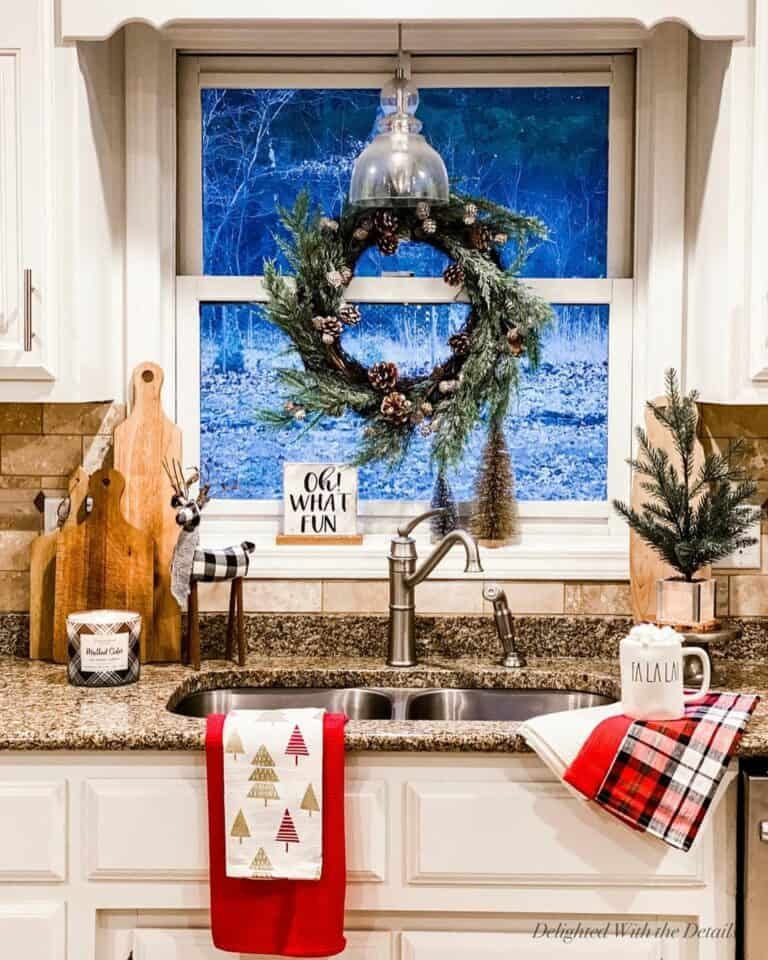 Christmas Kitchen Window