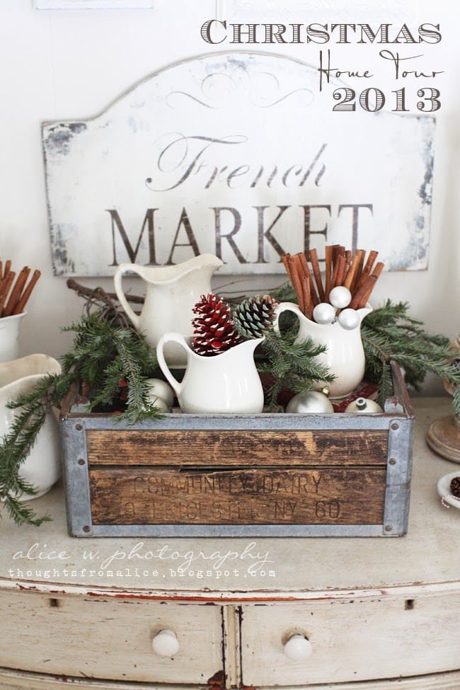 Christmas Milk Crate Display