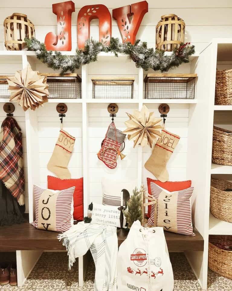Christmas Mudroom Ideas