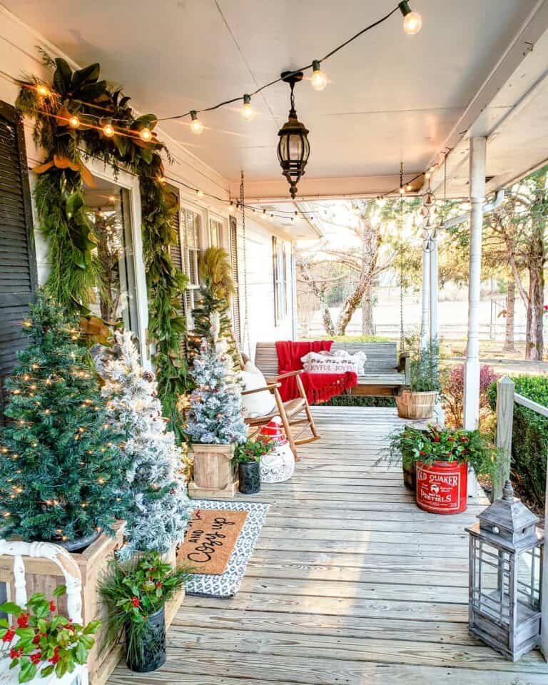 Christmas Pine Porch