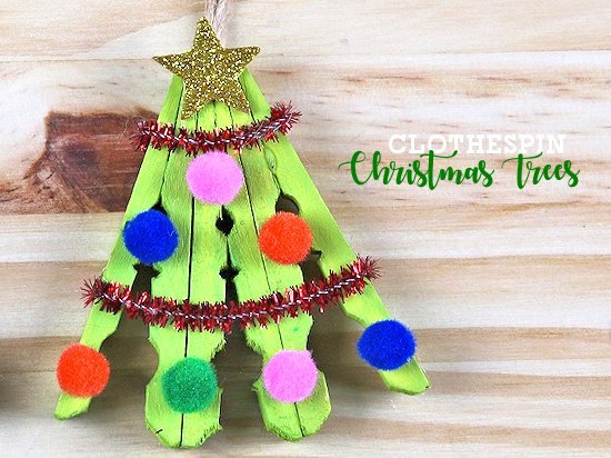Clothespin Tree Ornaments