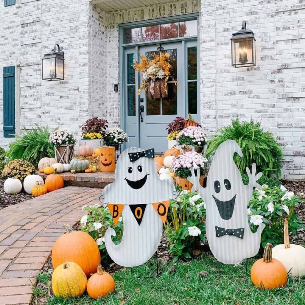 Colorful Ghosts and Pumpkins