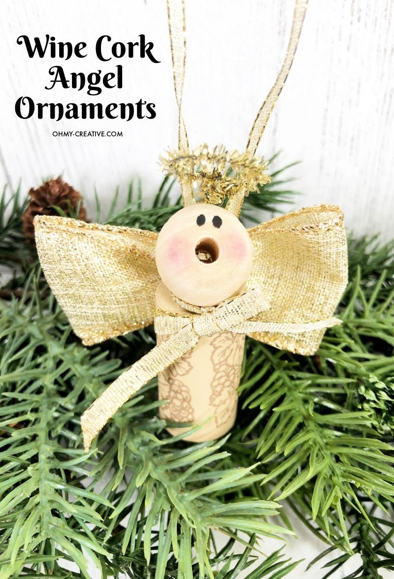 Cork Angel Ornaments