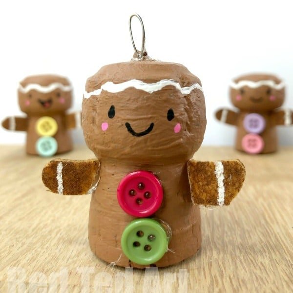 Cork Gingerbread Ornaments