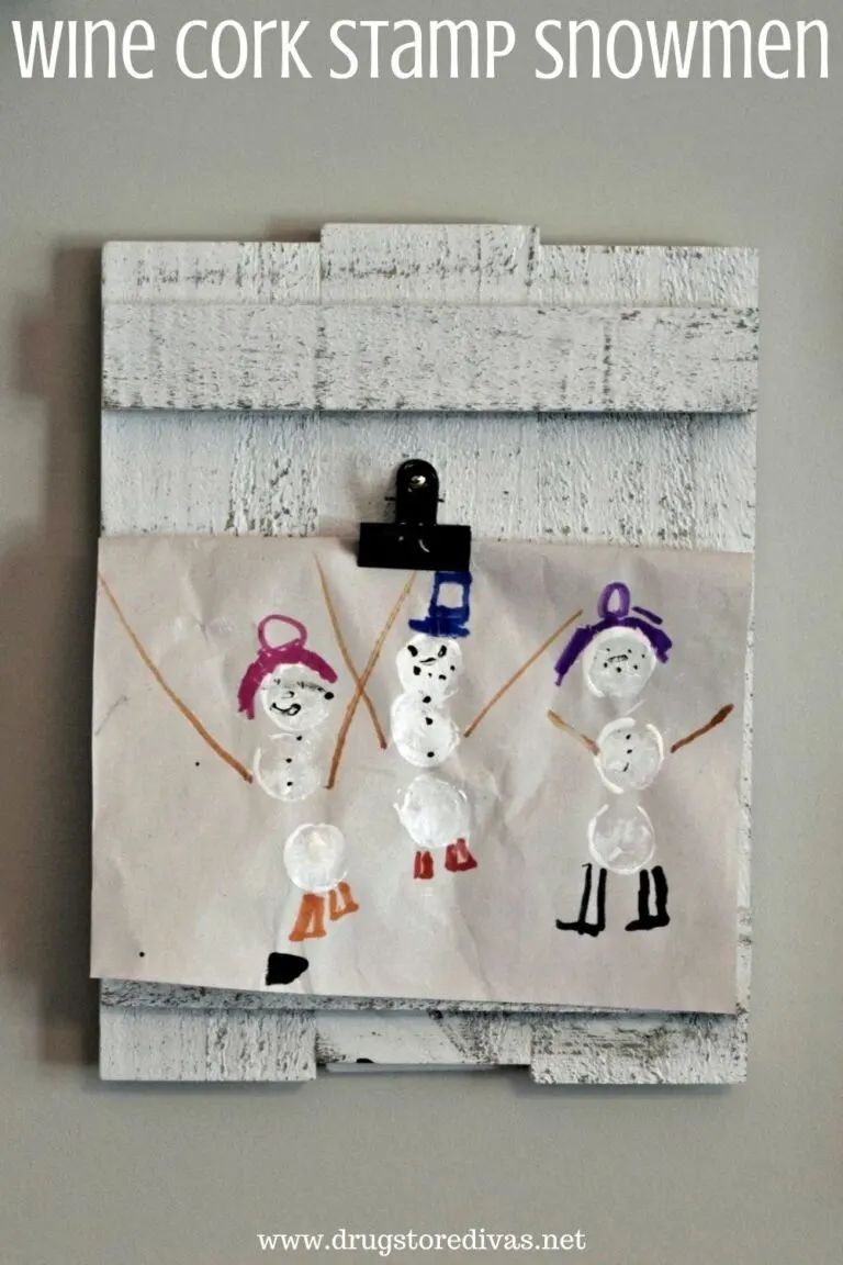 Cork Snowman Stamps