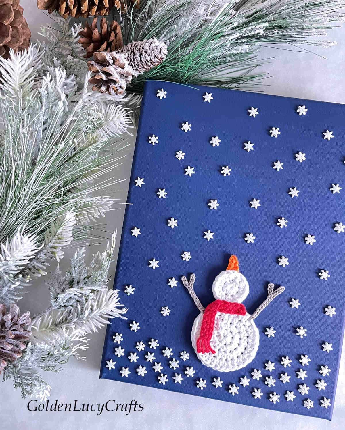 Crochet Snowman Wall Hanging
