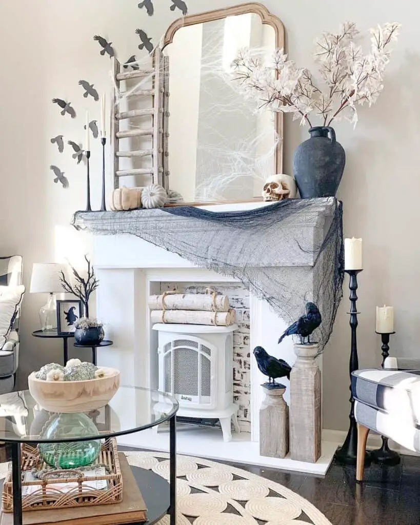 Crows and Cobweb Decor