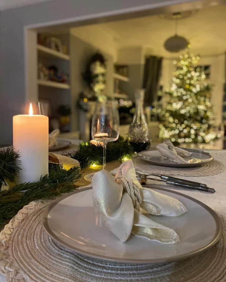 Dark Christmas Tablescape
