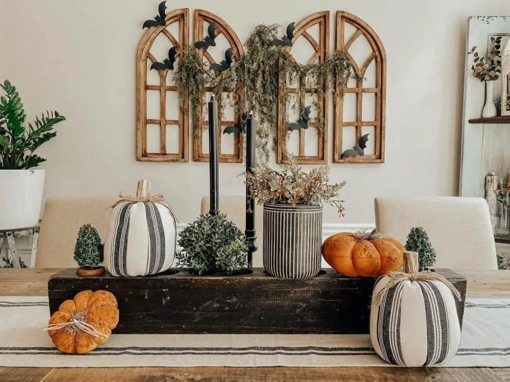 Decorative Striped Pumpkins