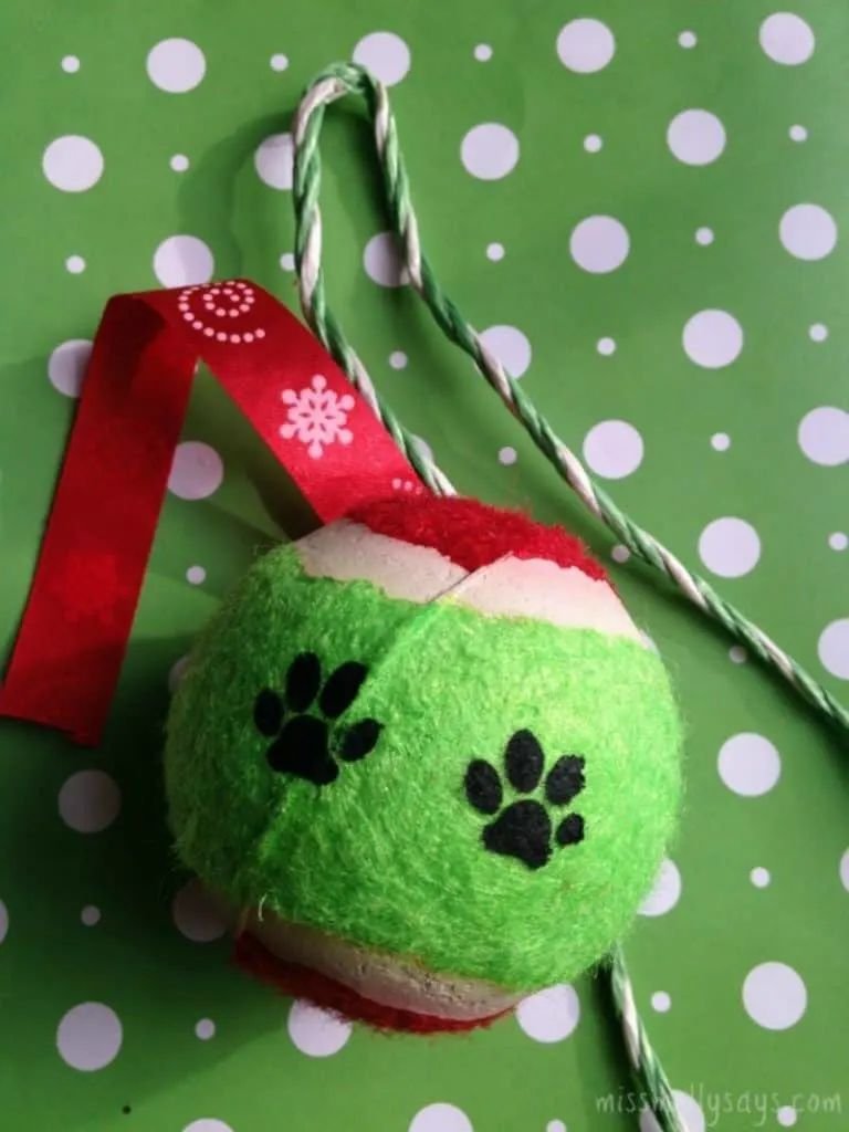 Dog Tennis Ball Ornaments