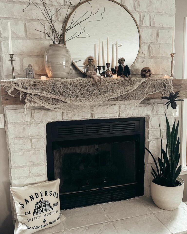 Eerie Fireplace Decor