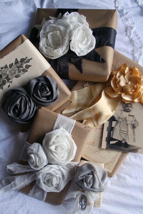 Fabric Flower Wrapping