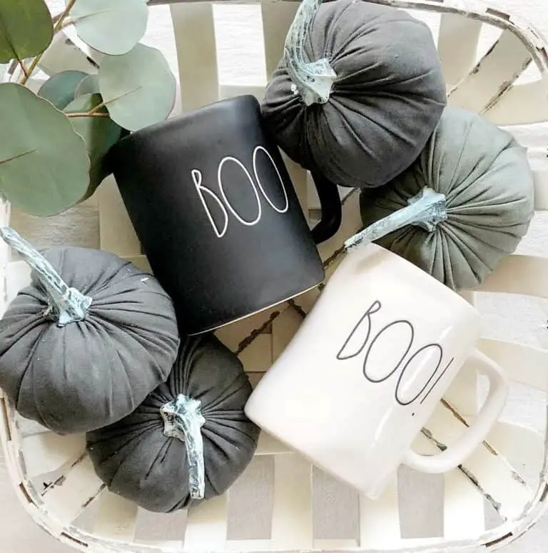 Fabric Pumpkin Basket Display