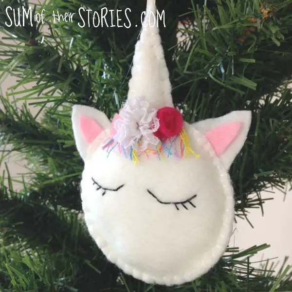 Fabric Unicorn Ornaments