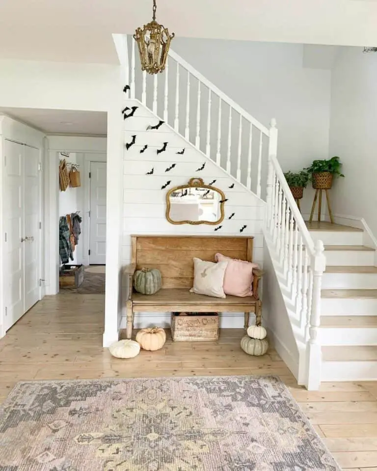 Fall Entryway with Bat Decor