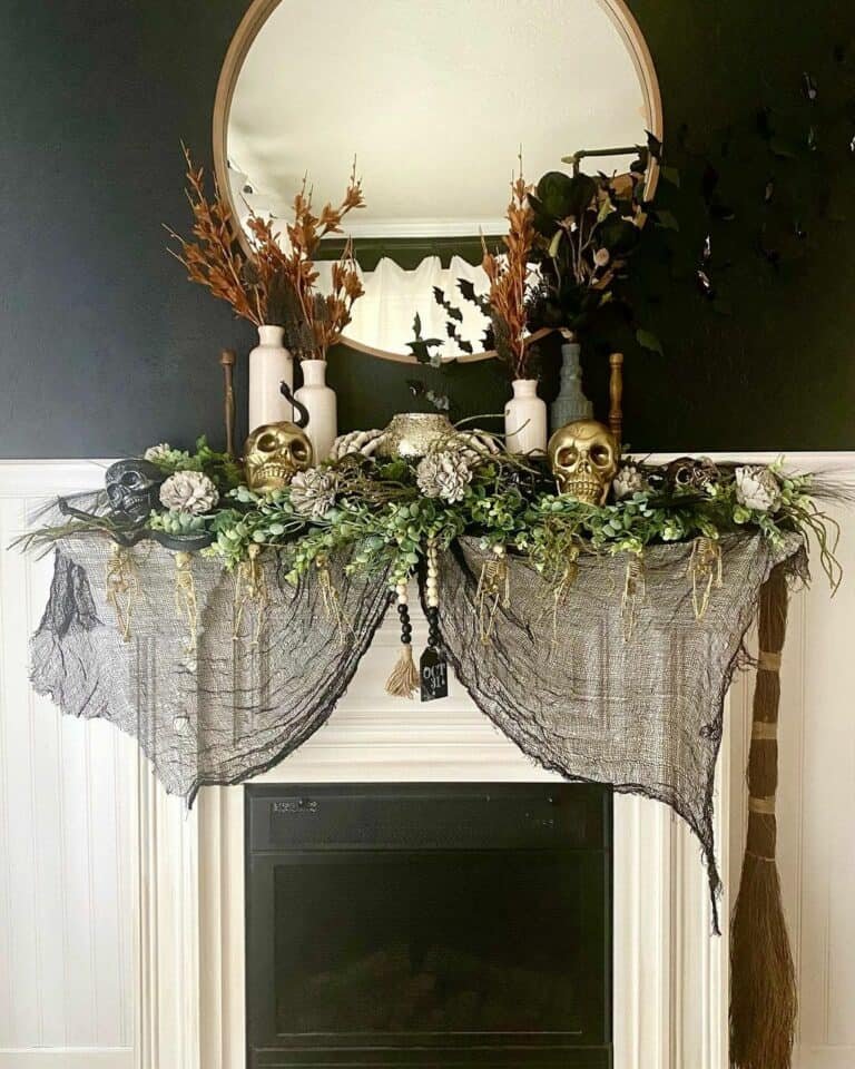Fall Skull Decor Display
