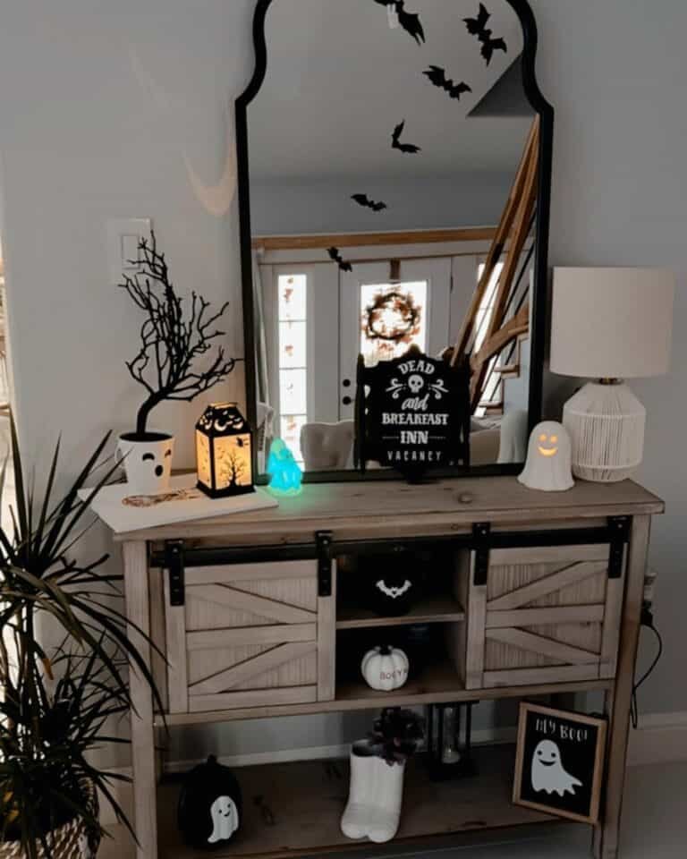 Farmhouse Console Table with Ghosts
