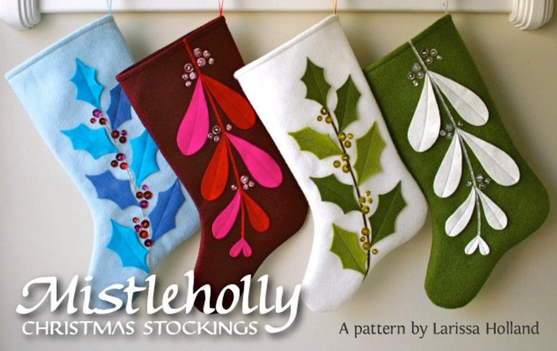 Felt Holly Stockings