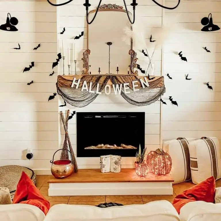 Fireplace Halloween Styling