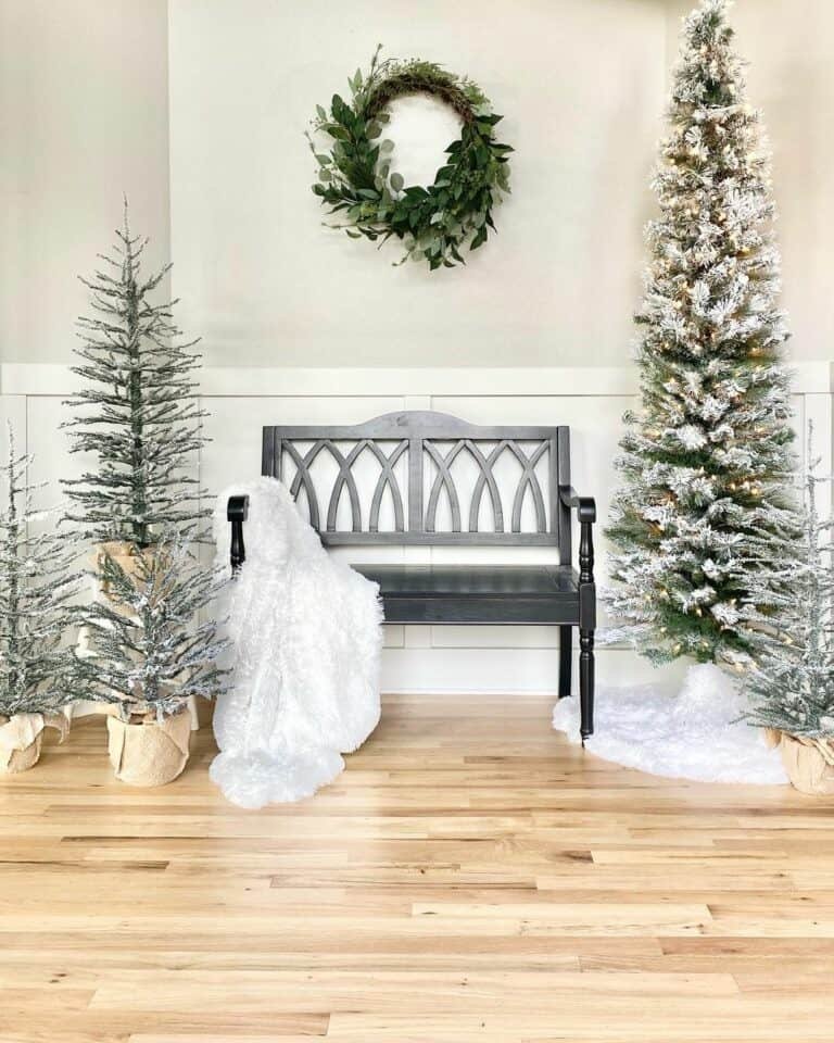Flocked Pine Trees
