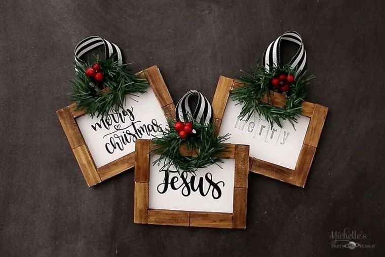 Framed Phrase Ornaments