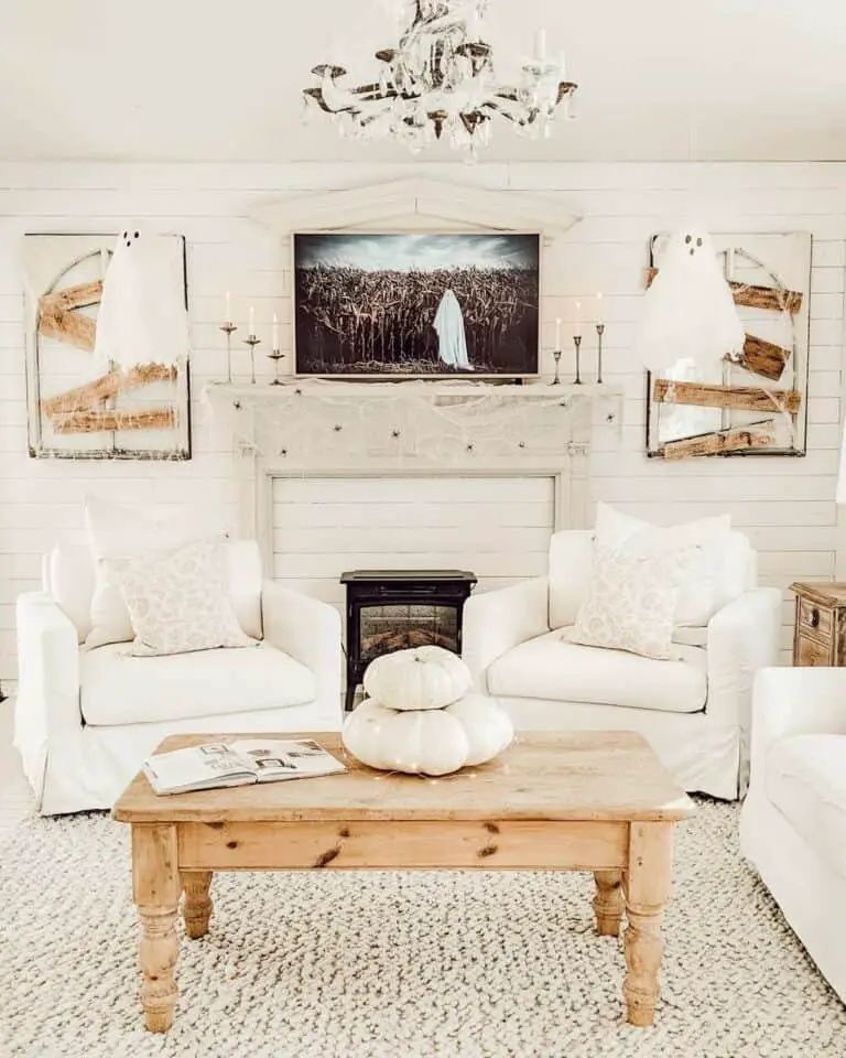 Ghost-Themed Farmhouse Living Room