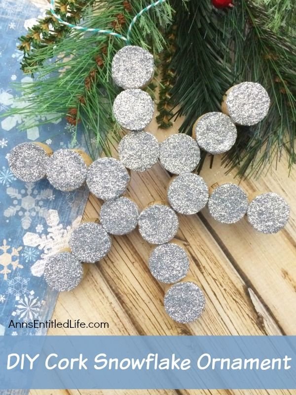 Glitter Cork Snowflakes