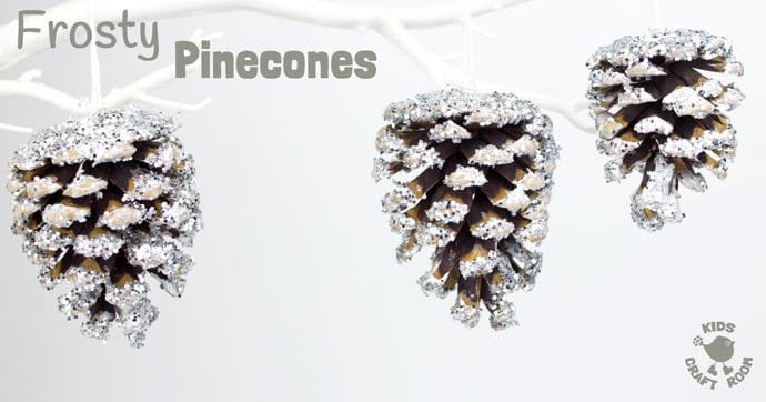 Glittery Pinecone Ornaments