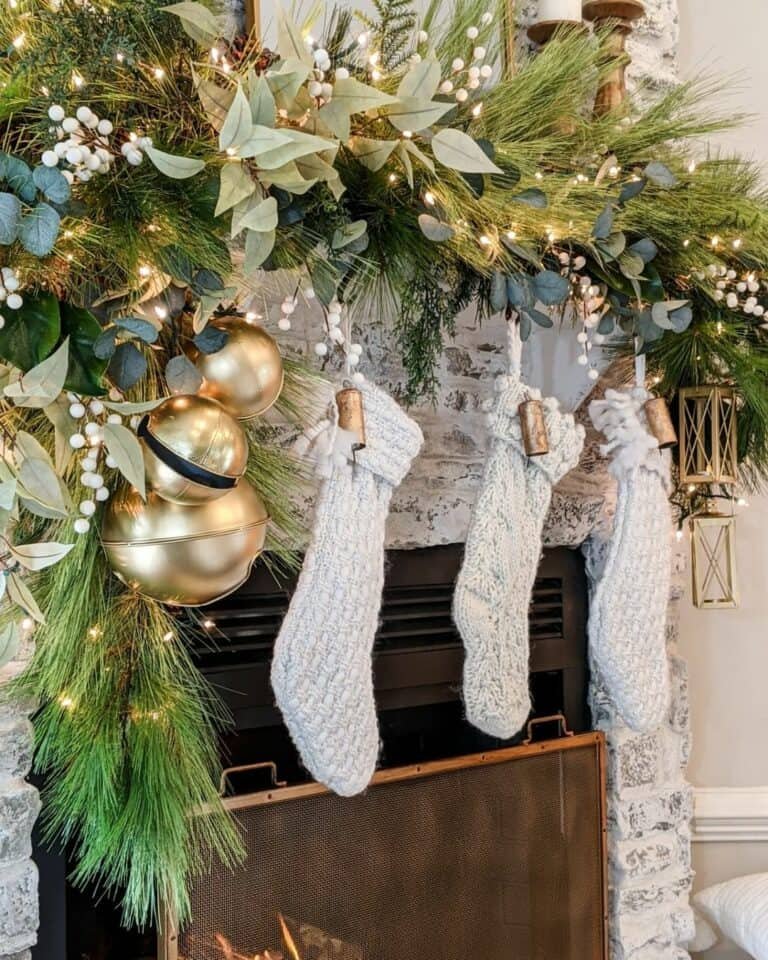 Gold Bell Stocking Holders