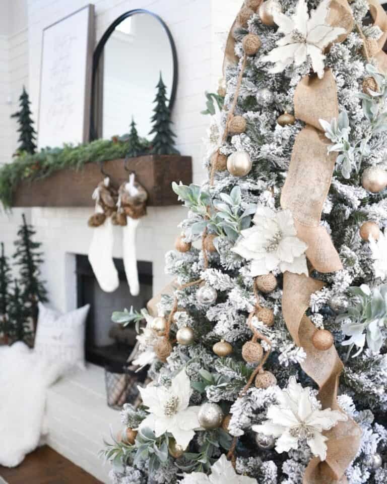 Gold Burlap Tree